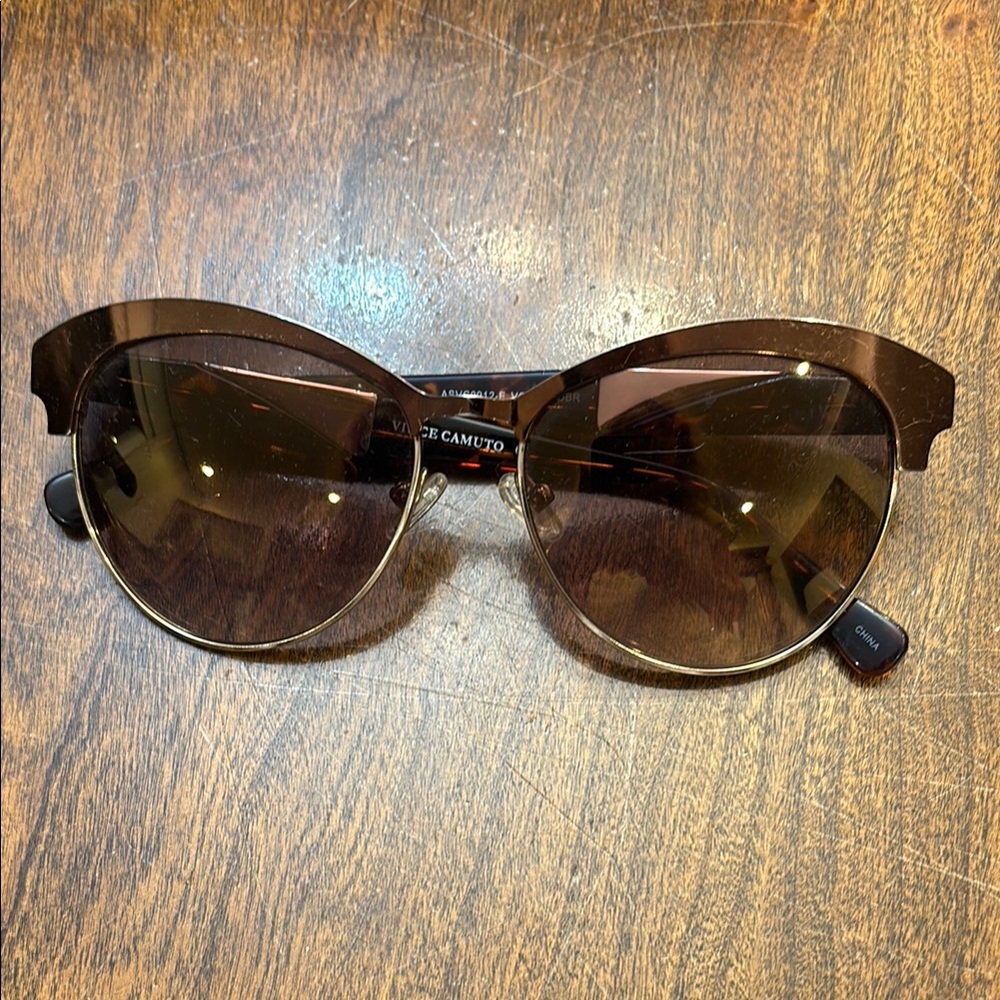 Vince Camuto Dark Brown Cat-Eye Sunglasses